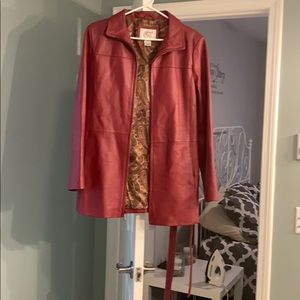 Leather jacket red!!